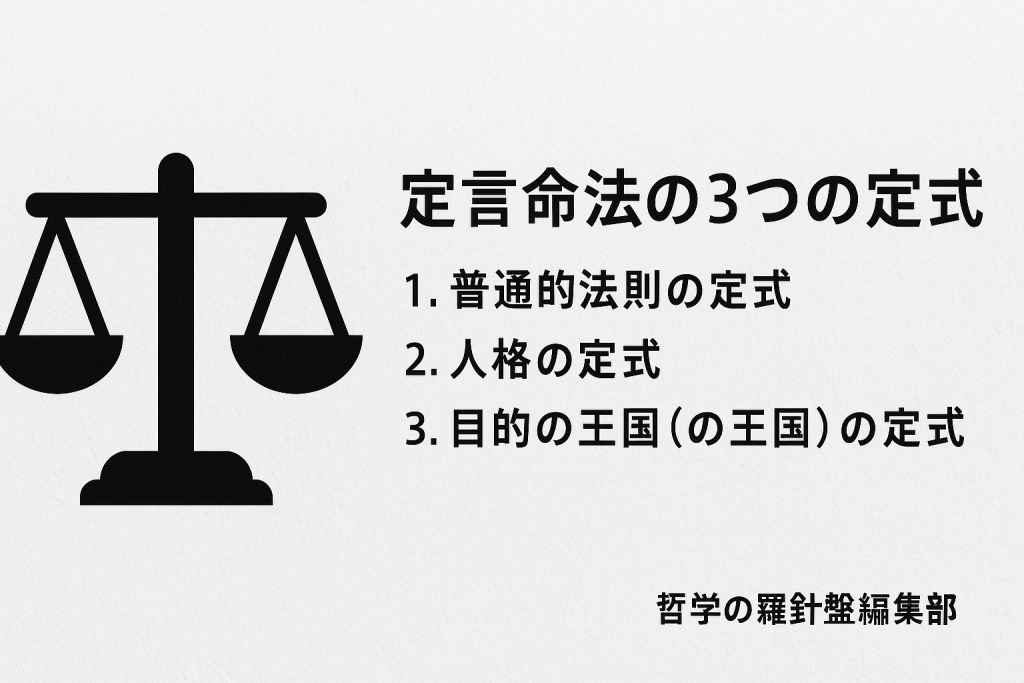 定言命法の3つの定式